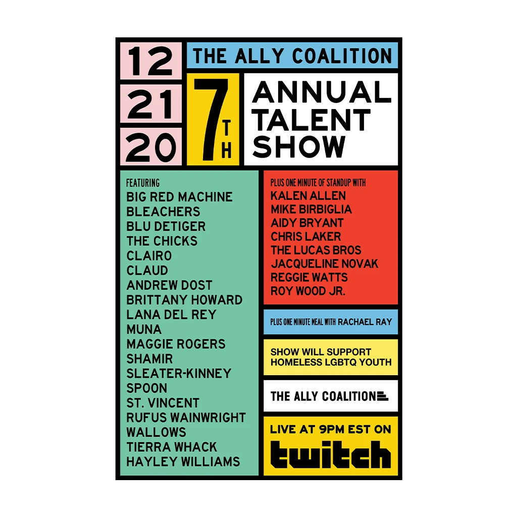The Ally Coalition New Merch 7th Annual Talent Show Limited Edition Poster Signed By Jack Antonoff 1 The Ally Coalition New Merch 7th Annual Talent Show Limited Edition Poster Signed By Jack Antonoff