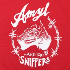 Amyl And The Sniffers Snake Red T-Shirt New Merch