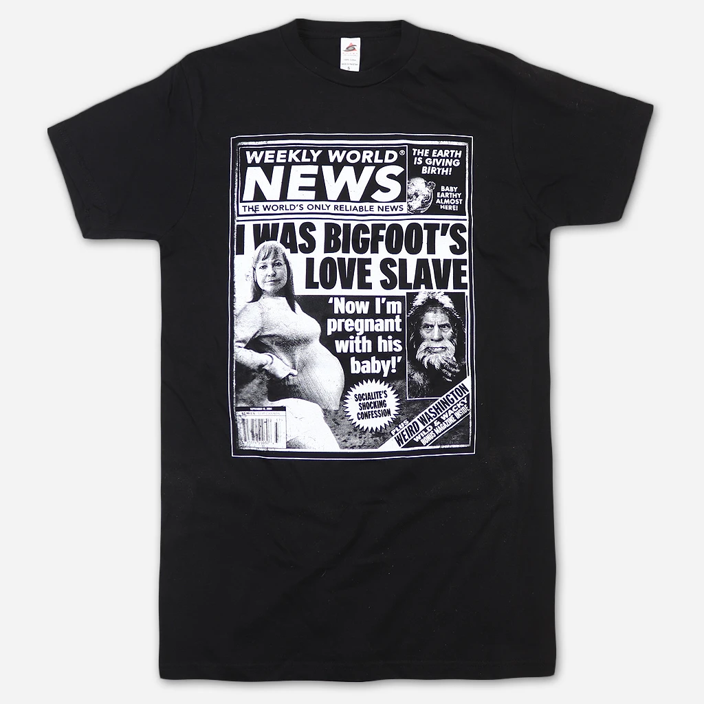 Weekly World News Bigfoot Black T-Shirt New Merch 1 Weekly World News Bigfoot Black T-Shirt New Merch