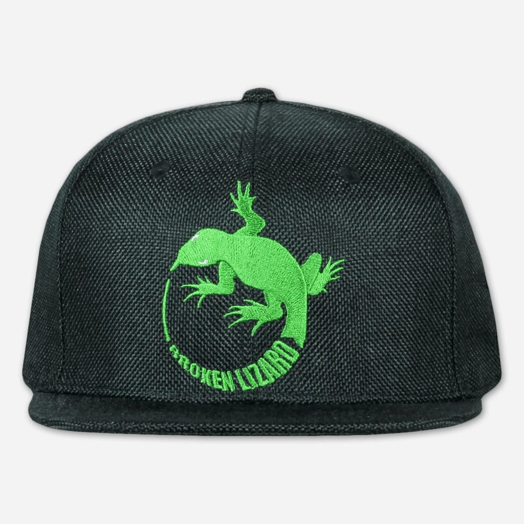 Broken Lizard Logo Black Snapback Hat New Merch 2 Broken Lizard Logo Black Snapback Hat New Merch