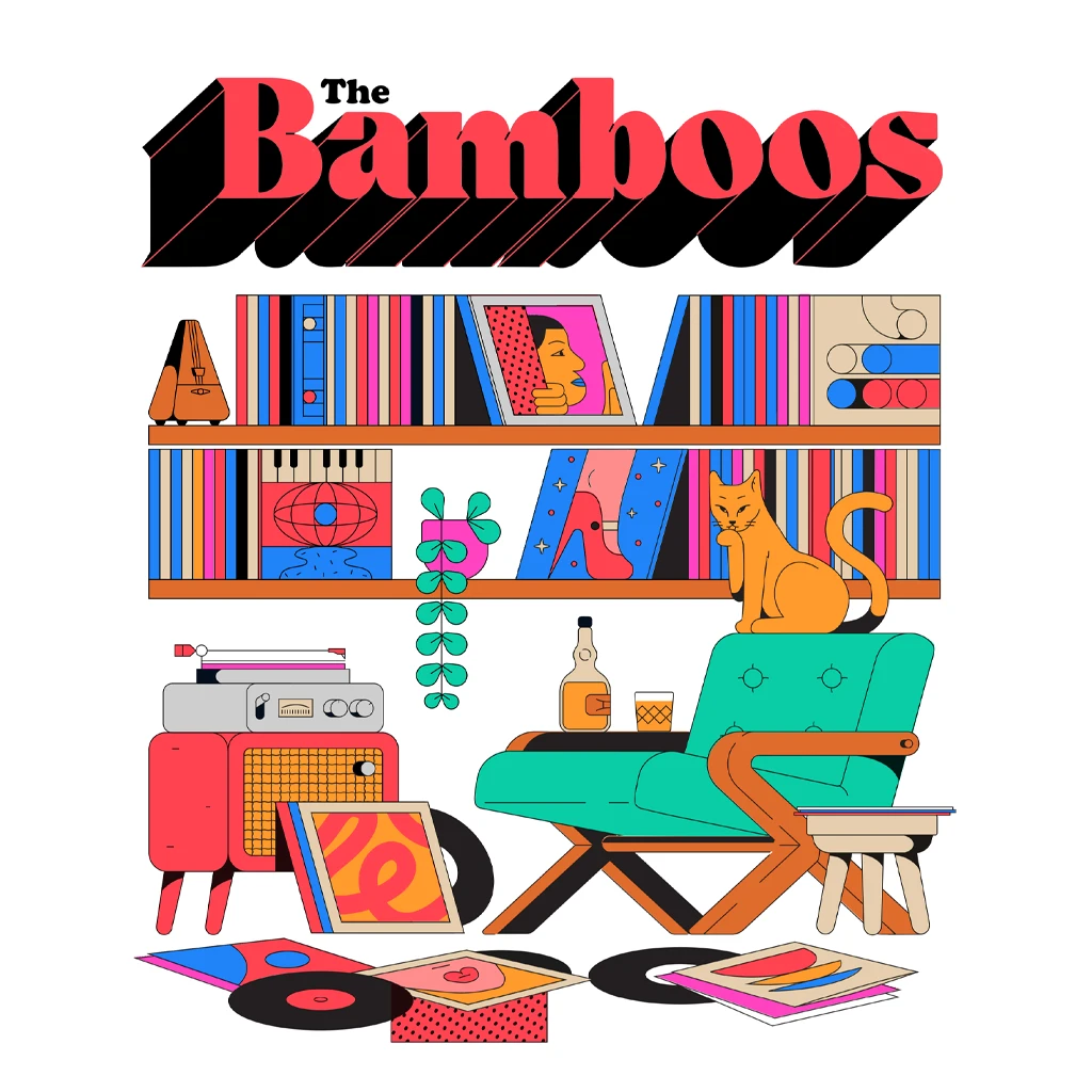 The Bamboos Record Cat 12x12 Poster 1 The Bamboos Record Cat 12x12 Poster