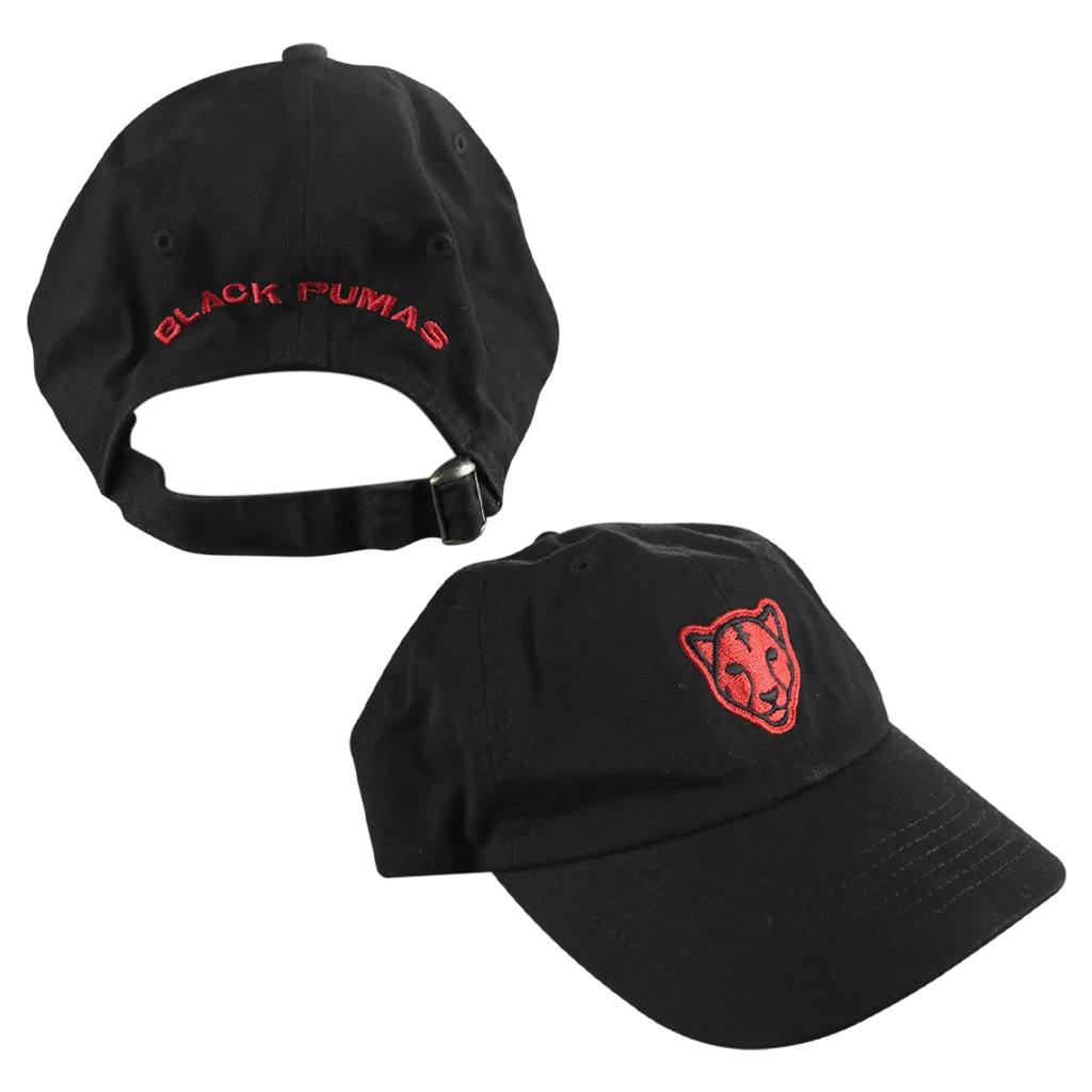 Black Pumas New Merch Monoline Dad Hat 1 Black Pumas New Merch Monoline Dad Hat
