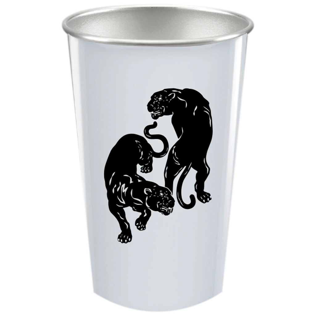 Black Pumas Double Puma Stainless Steel Pint Cups 7 Black Pumas Double Puma Stainless Steel Pint Cups