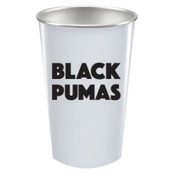 Black Pumas Double Puma Stainless Steel Pint Cups 12 Black Pumas Double Puma Stainless Steel Pint Cups