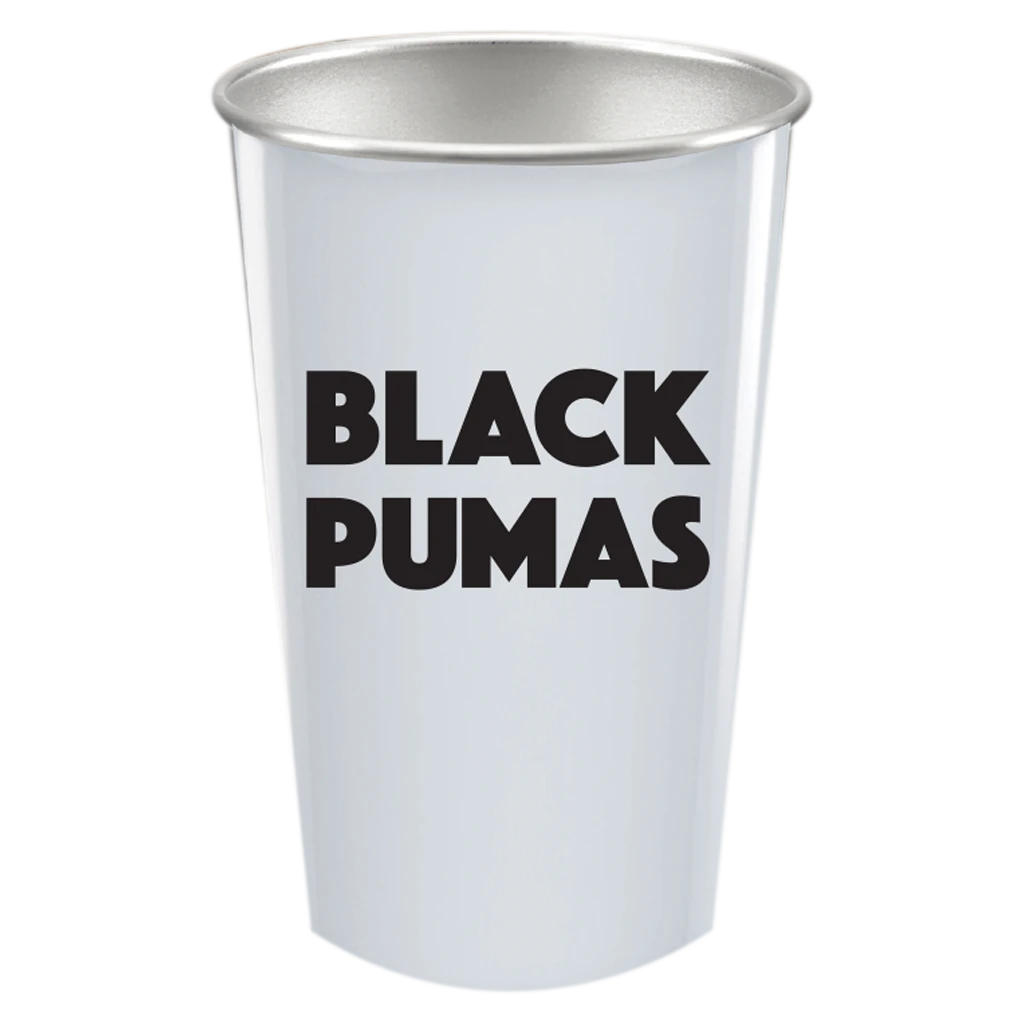 Black Pumas Double Puma Stainless Steel Pint Cups 6 Black Pumas Double Puma Stainless Steel Pint Cups