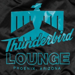 Thunderbird Lounge TL Logo Black Satin Jacket