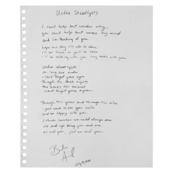 Brooke Annibale Original Handwritten Lyric Sheets