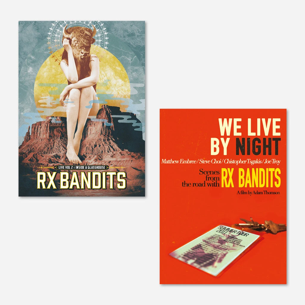 RX Bandits (Band) New Merch RX Bandits Live Vol 2. : Inside A Glass House + We Live By Night DVD Bundle 1 RX Bandits (Band) New Merch RX Bandits Live Vol 2. : Inside A Glass House + We Live By Night DVD Bundle