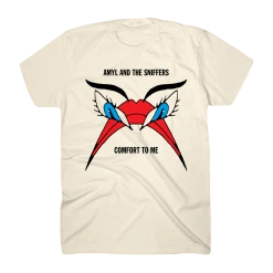 Amyl And The Sniffers Grumpy Face Cream T-Shirt New Merch