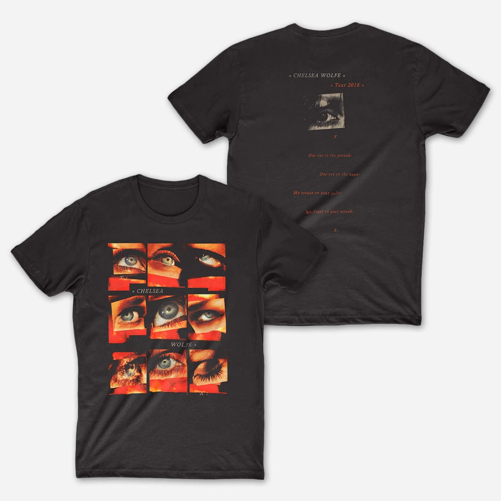 Chelsea Wolfe (CW) New Merch Kraw Eye Object Tour Edition Black T-Shirt 1 Chelsea Wolfe (CW) New Merch Kraw Eye Object Tour Edition Black T-Shirt