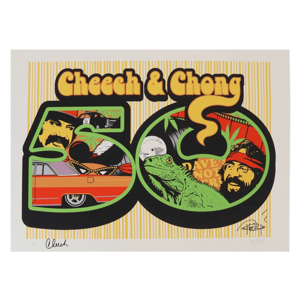 Cheech And Chong 50th Anniversary Autographed Poster - Heavyweight Paper 1 Cheech And Chong 50th Anniversary Autographed Poster - Heavyweight Paper