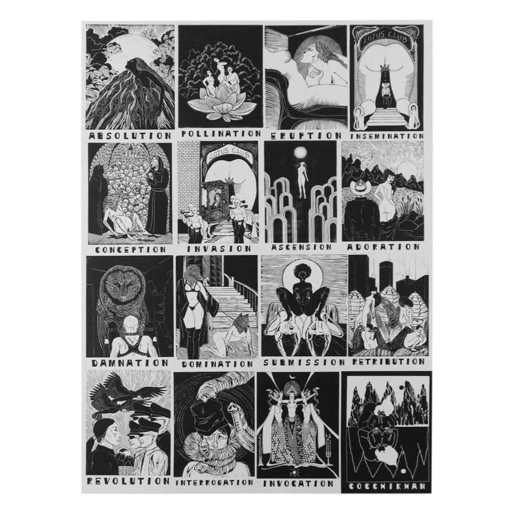 King Khan New Merch Cocchi Khan Black & White Tarot Poster 2 King Khan New Merch Cocchi Khan Black & White Tarot Poster