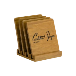 Zach Gill New Merch Cocktail Yoga Bamboo Coaster Set