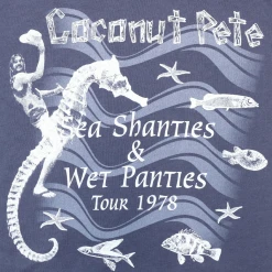 Broken Lizard New Merch Coconut Pete Tour 1978 Vintage Navy T-shirt