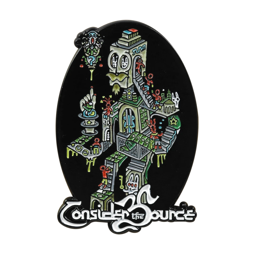 Consider The Source Box Stair Mustache Man Pin New Merch 1 Consider The Source Box Stair Mustache Man Pin New Merch