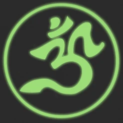 Consider The Source New Merch Om Orange And Yellow Circle Glow Pin