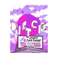 Diet Cig Live At Studio Two Three Risograph Poster