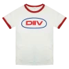 DIIV New Merch Surfer Girl White & Red Ringer T-Shirt