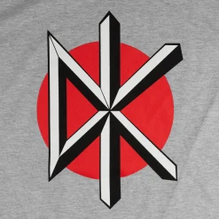 Dead Kennedys DK Logo Grey T-Shirt (Front Print Only)