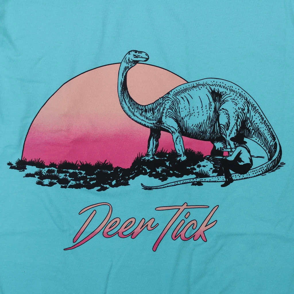 Deer Tick Dino Milk Adult's Lagoon T-Shirt 2 Deer Tick Dino Milk Adult's Lagoon T-Shirt