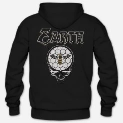 Earth Honey Skull Black Zip Hoodie 6 Earth Honey Skull Black Zip Hoodie