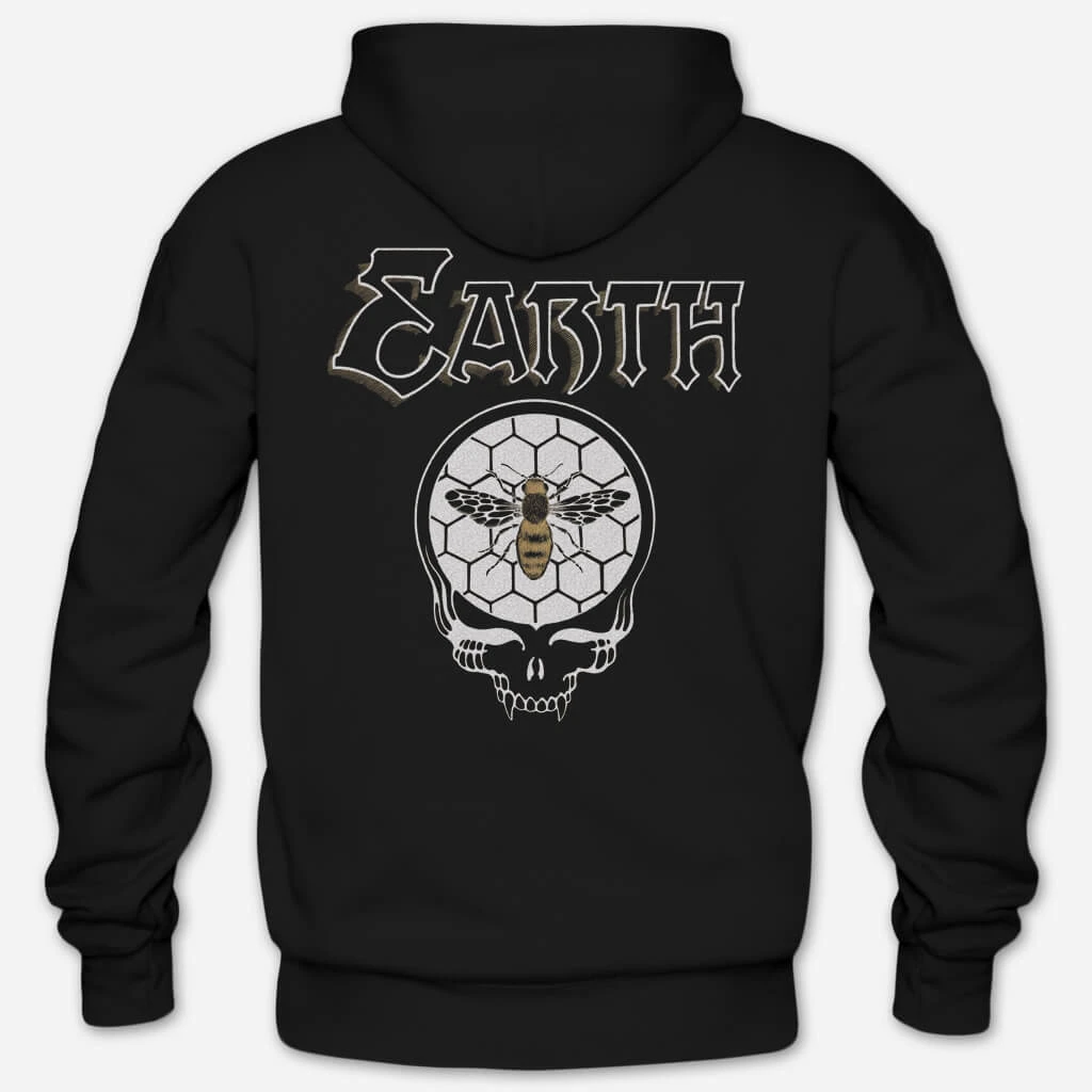 Earth Honey Skull Black Zip Hoodie 3 Earth Honey Skull Black Zip Hoodie