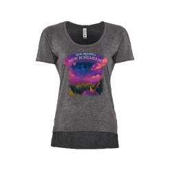 Edie Brickell & New Bohemians Festival Ladies Charcoal T-Shirt New Merch