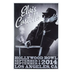 Elvis Costello Hollywood Bowl 2014 Poster New Merch