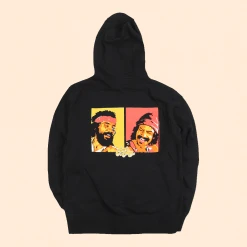Homies In Dreamland By Cheech And Chong New Merch Faces Black Zip Up Hooded Sweatshirt