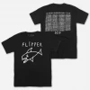 Flipper 40th Anniversary Classic Long Fish Black T-Shirt New Merch