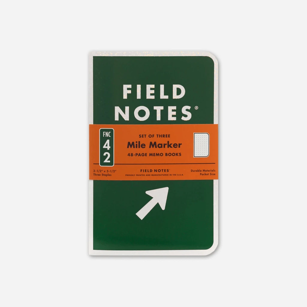 Field Notes Mile Marker 3-Pack & Companion National Highway Map 2 Field Notes Mile Marker 3-Pack & Companion National Highway Map