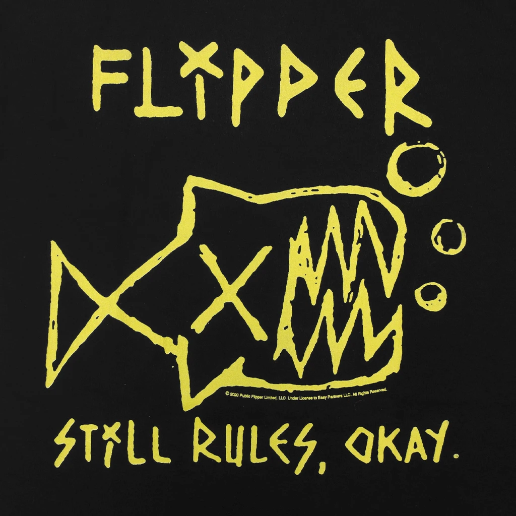 Flipper New Merch Still Rules Black T-Shirt 2 Flipper New Merch Still Rules Black T-Shirt