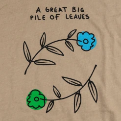 A Great Big Pile Of Leaves Blue & Green Flower Desert Tan T-Shirt New Merch
