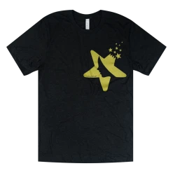 Stars Of The Lid New Merch Star Face Charcoal Black T-Shirt