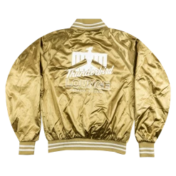 Thunderbird Lounge TL Logo Gold Satin Jacket New Merch