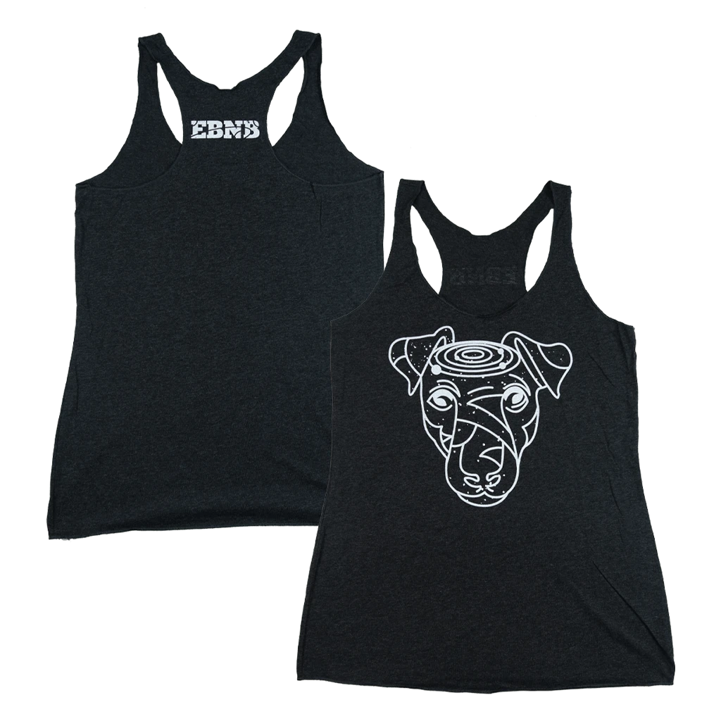 Edie Brickell & New Bohemians Hunter Logo Racerback Vintage Black Tank 1 Edie Brickell & New Bohemians Hunter Logo Racerback Vintage Black Tank