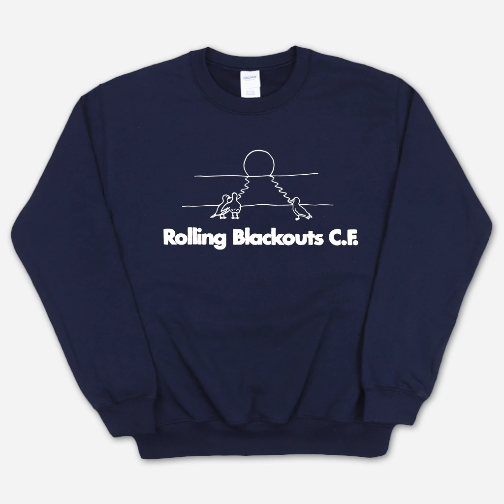 Rolling Blackouts Coastal Fever Gulls Navy Sweatshirt New Merch 1 Rolling Blackouts Coastal Fever Gulls Navy Sweatshirt New Merch