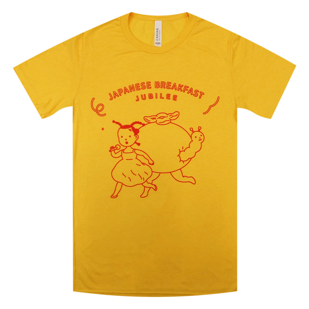 Japanese Breakfast Running Girl Gold T-Shirt New Merch 1 Japanese Breakfast Running Girl Gold T-Shirt New Merch