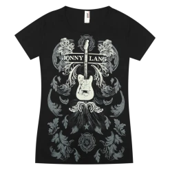 Jonny Lang New Merch Guitar Tour Women's Black T-Shirt