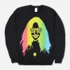 King Tuff Rainbow Face Black Pullover Sweatshirt