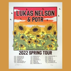 Lukas Nelson & Promise Of The Real 2022 Spring Tour Poster New Merch
