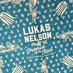 Lukas Nelson & Promise Of The Real New Merch Naked Garden Tour 2020 Teal Bandana