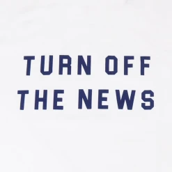 Lukas Nelson & Promise Of The Real Turn Off The News - Back Logo White/Navy Ringer T-Shirt New Merch