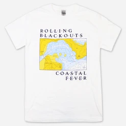 Rolling Blackouts Coastal Fever Map White T-Shirt