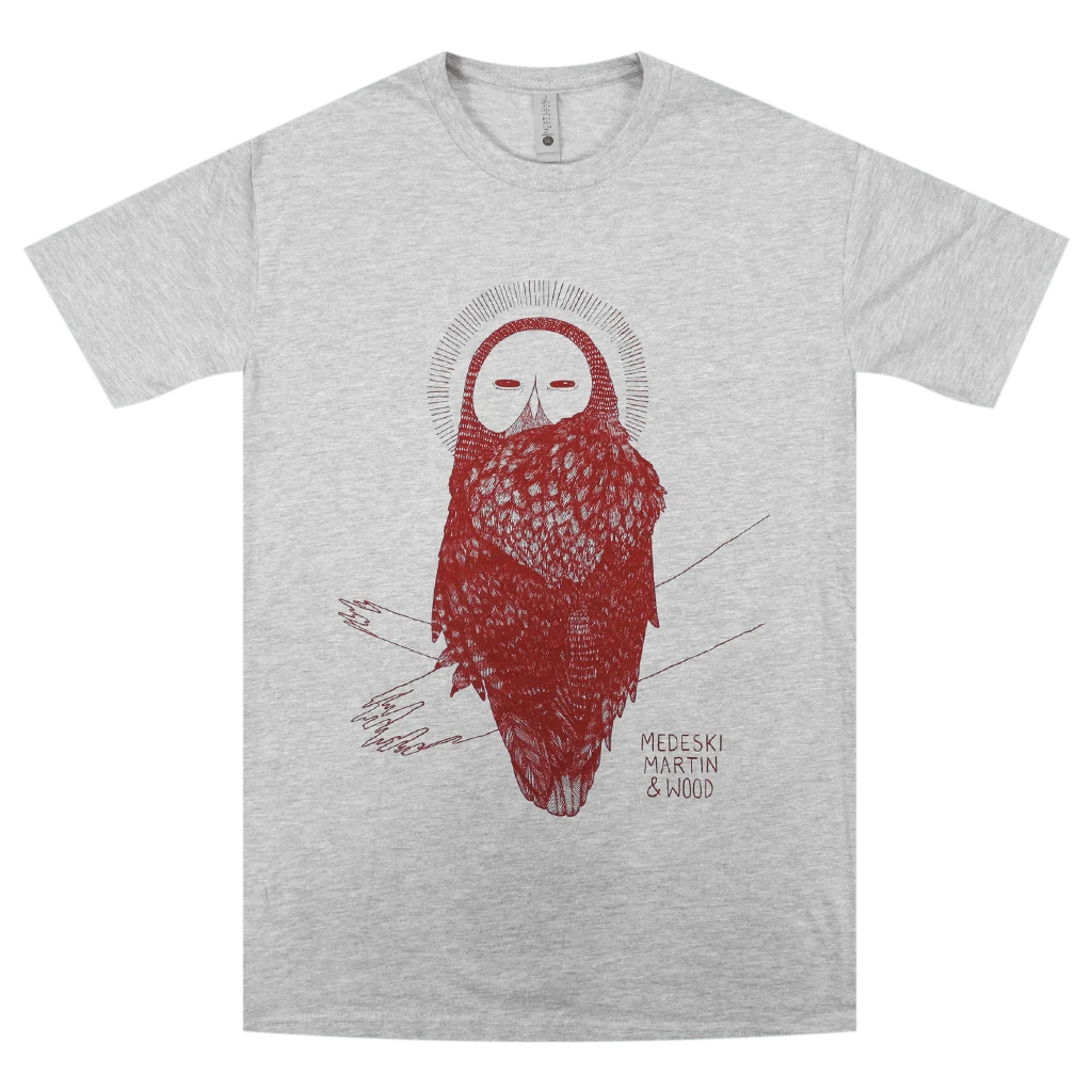 Medeski Martin & Wood Owl Heather Grey T-Shirt 1 Medeski Martin & Wood Owl Heather Grey T-Shirt