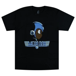 Mega Ran 8-Bit Profile Black T-Shirt (Old Version) New Merch