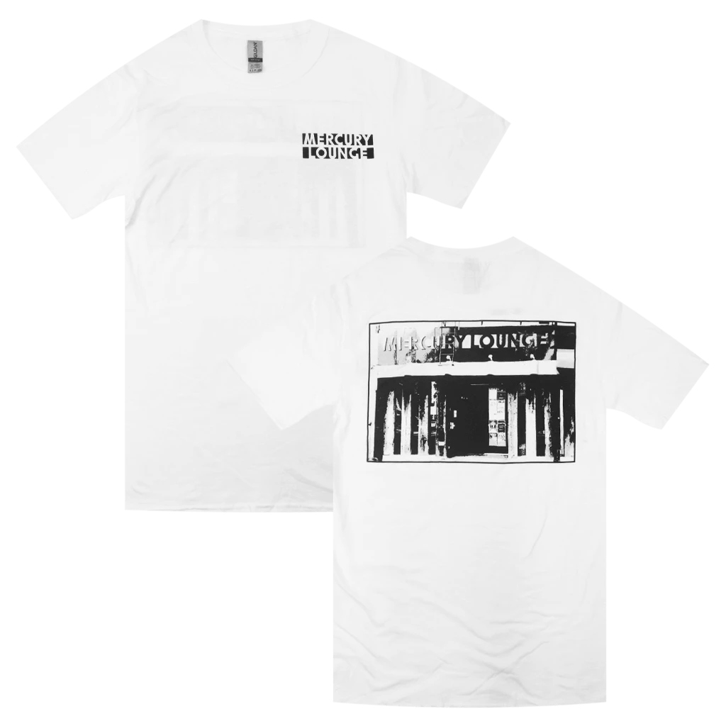 Mercury Lounge Mercury Entrance White T-Shirt New Merch 1 Mercury Lounge Mercury Entrance White T-Shirt New Merch