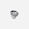 Nataly Dawn Coffee Baby Silver Enamel Pin