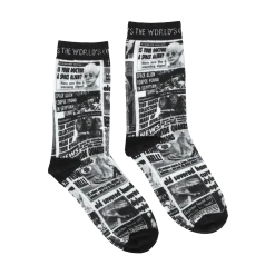 Weekly World News Newsprint Socks New Merch