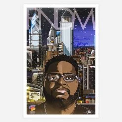 Mega Ran Night Or Day 18" X 12" Signed Poster